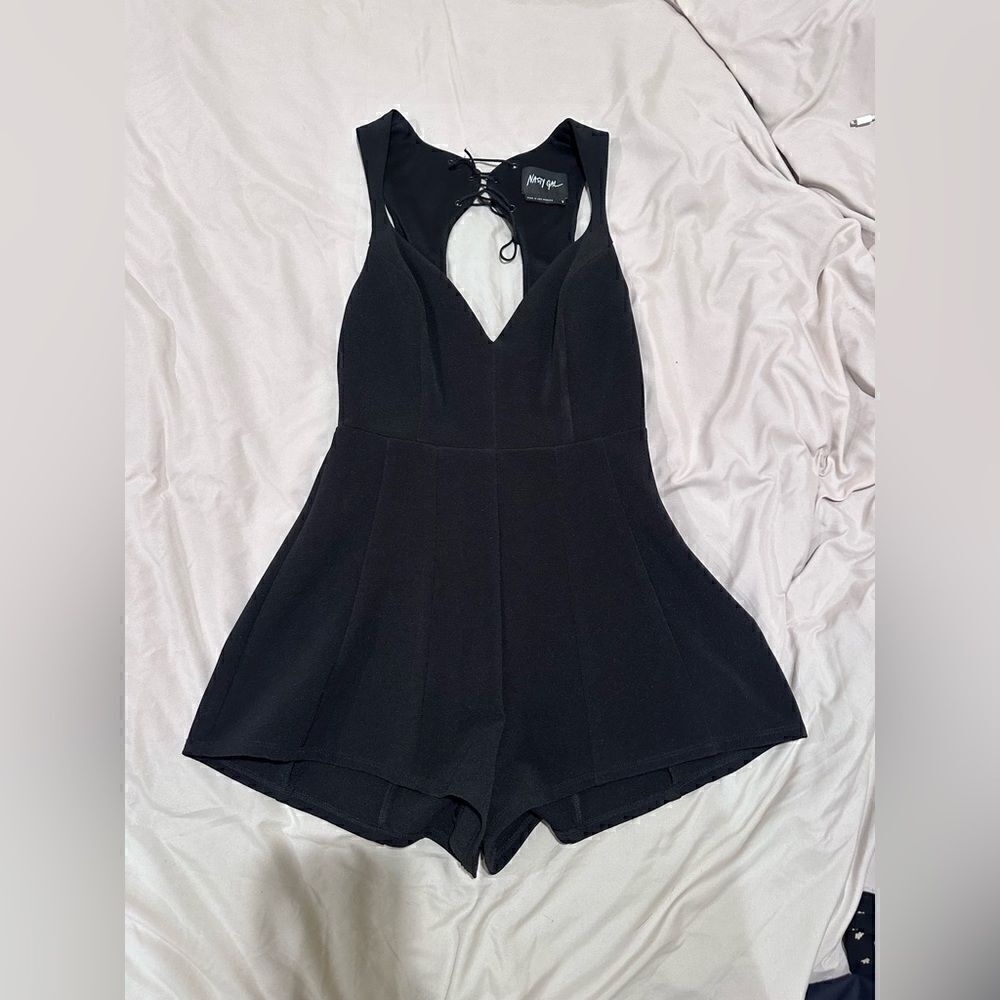 Black romper size S black womens nastygal